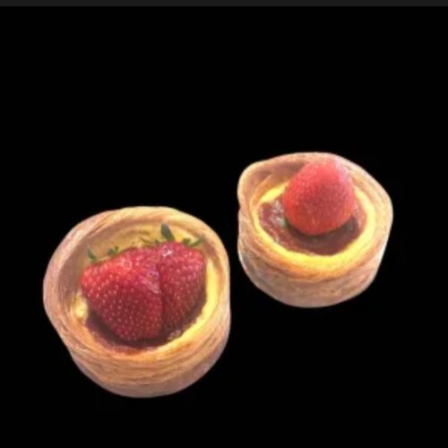 Strawberry cruffin